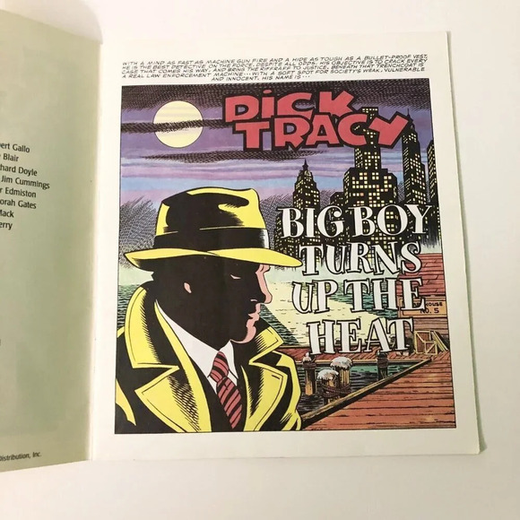 Vtg  1990 Dick Tracy Episode 1 Big Boy Turns Up The Heat Cassette Tape and Book - Picture 8 of 15